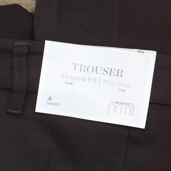 NWT Christopher & Banks Womens Fit Mid-Rise Stretch Dress Pants JOS-4929 4 Brown - Picture 7 of 9